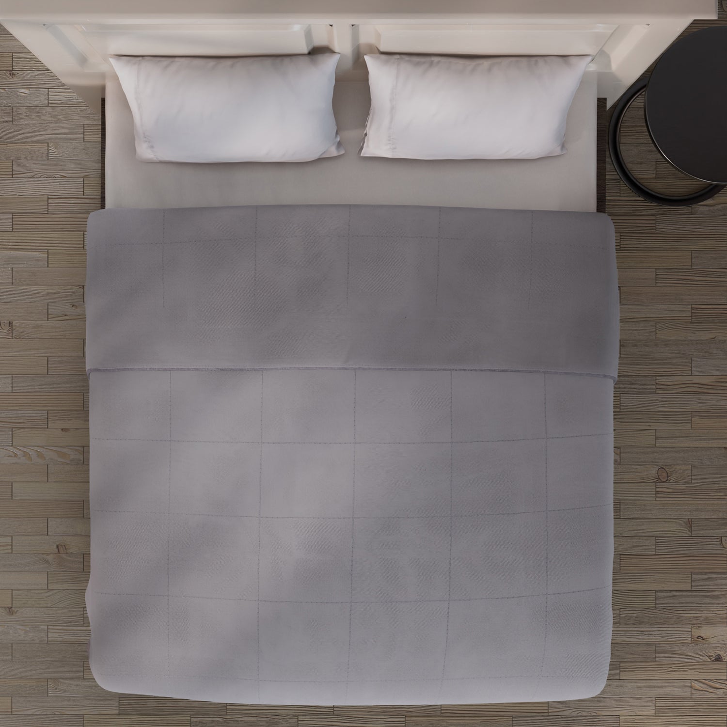 Deluxe Range 100% Mulberry Silk Quilt with 100% Cotton Cover - Light Grey (Size King)_3736122_3