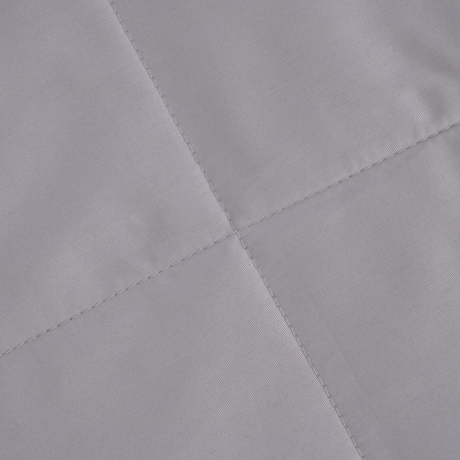 Deluxe Range 100% Mulberry Silk Quilt with 100% Cotton Cover - Light Grey (Size King)_3736122_6