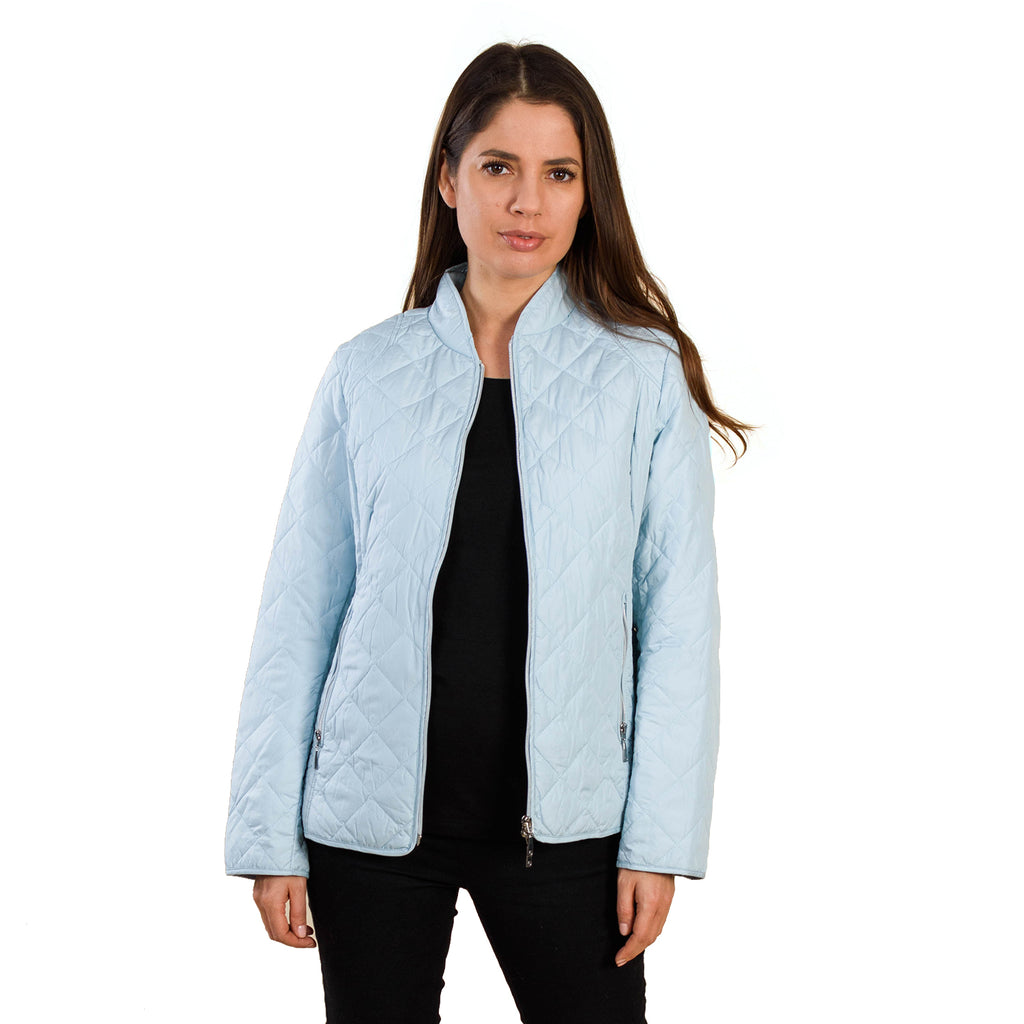 TAMSY Quilted Pattern Padded Jacket (Size 72x143x64Cm) -  Baby Blue_3881361
