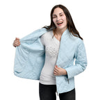 TAMSY Quilted Pattern Padded Jacket (Size 72x143x64Cm) -  Baby Blue_3881361_3