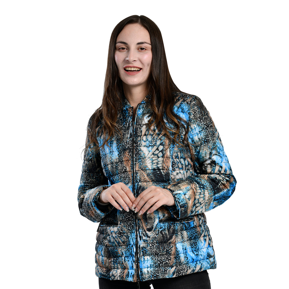 TAMSY Printed Padded Jacket (Size 18) - Blue_3881422
