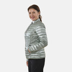 Solid Floral Pattern Reversible Padded Jacket (Size 22) - Green and Multi_3882995_2