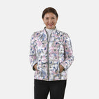 Solid Floral Pattern Reversible Padded Jacket (Size 24) - Green and Multi_3882996_4