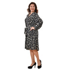 TAMSY 100% Viscose Floral Pattern Dress (Size M, 12-14) - Black_3887462_2