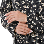 TAMSY 100% Viscose Floral Pattern Dress (Size M, 12-14) - Black_3887462_4