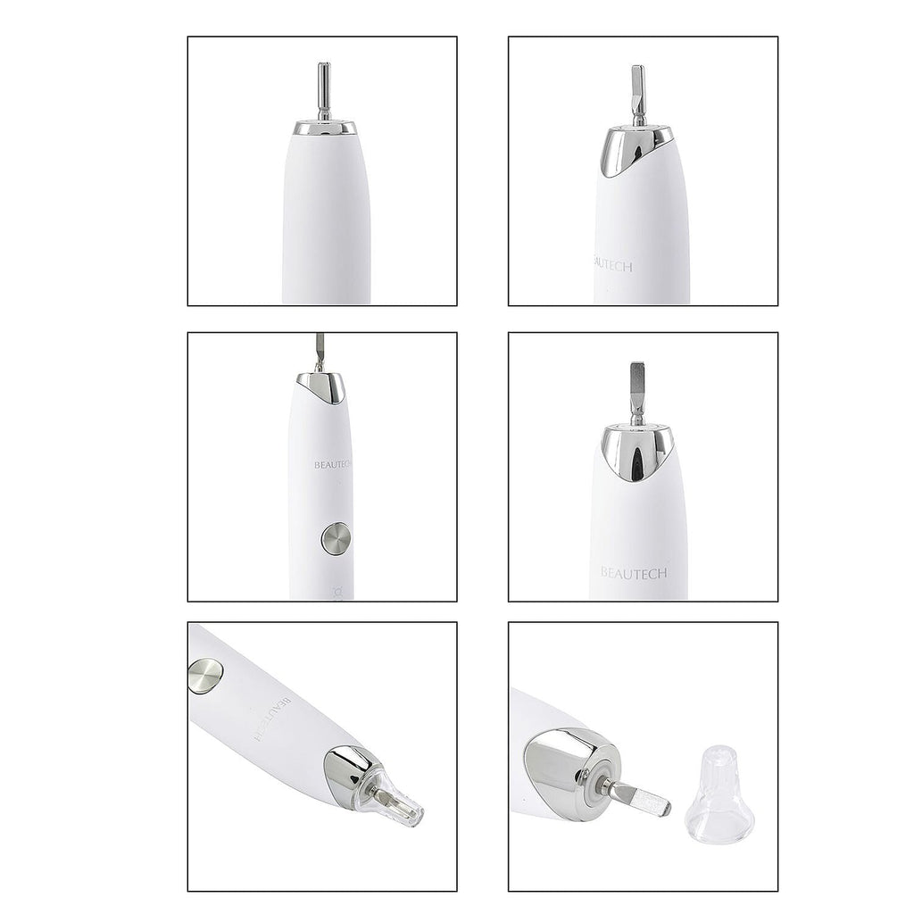 BEAUTECH Sonic Electric Rechargeable Waterproof Toothbrush with 2 Replaceable Brush Heads (5V 3W) - Pearl White.
