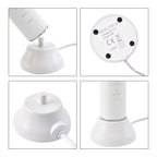 BEAUTECH Sonic Electric Rechargeable Waterproof Toothbrush with 2 Replaceable Brush Heads (5V 3W) - Pearl White.
