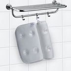 Comfy Breathable 3D Bath Pillow for Neck and Back Support with 6 Suction Cups (Size 35x32x8cm)