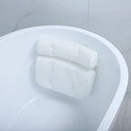 Comfy Breathable 3D Bath Pillow for Neck and Back Support with 6 Suction Cups (Size 35x32x8cm)