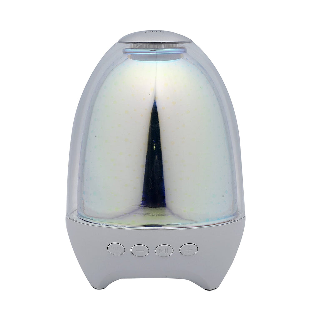 3D LED Colourful Spots Light and Bluetooth Speaker with USB Cord (Size 15x11Cm) - 2000mah