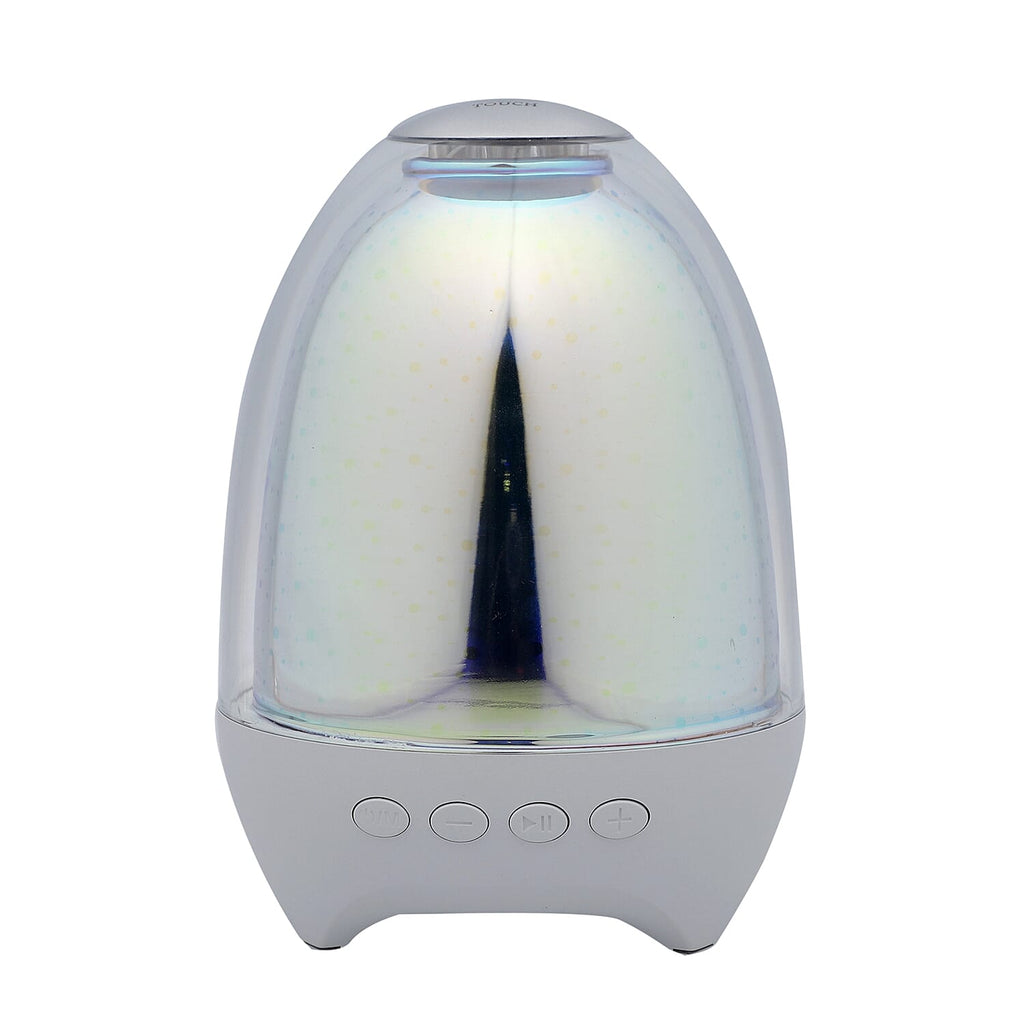 3D LED Colourful Spots Light and Bluetooth Speaker with USB Cord (Size 15x11Cm) - 2000mah