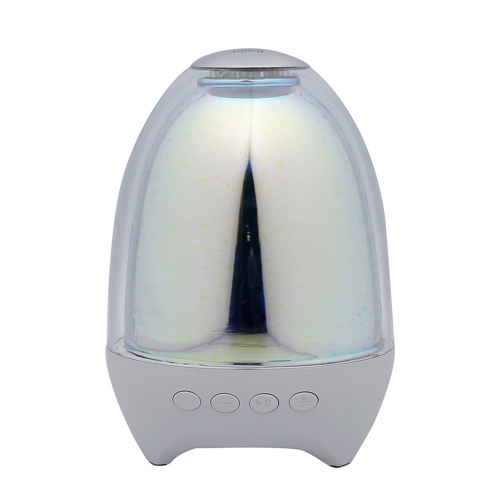 2000mah - 3D LED Light Speaker with USB Cord (Size 15x11Cm) - White