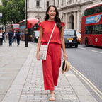 Summer Ready 4-Piece Holiday Co-Ord Bundle – Top, Trousers, Crossbody Bag, Hat & Sandals