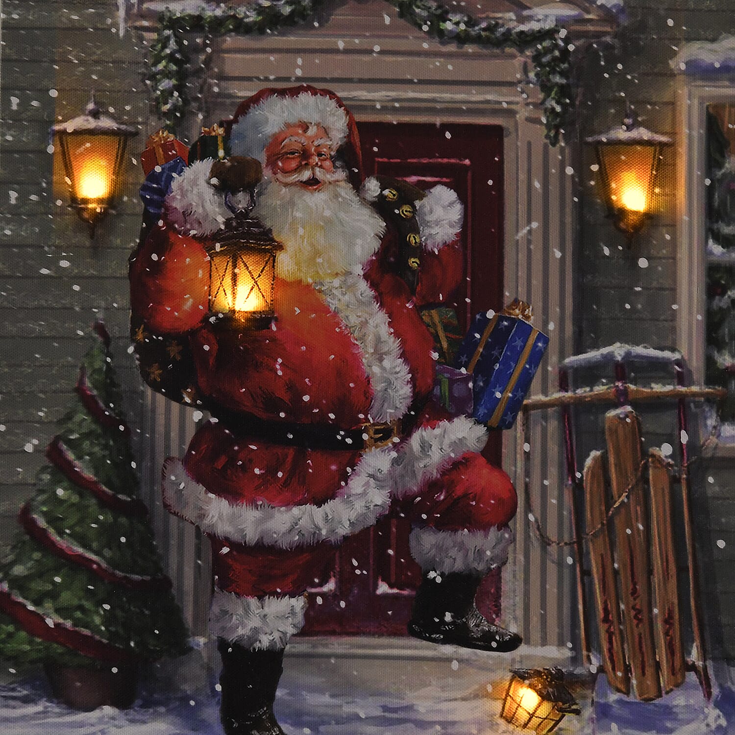Christmas Santa Claus Painting (Size 40x30x2 CM)