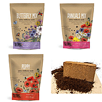 4 Pack Seedball Saver Bundle - 3 Pack 100 Ball Grab Bag and Coir Potting Mix