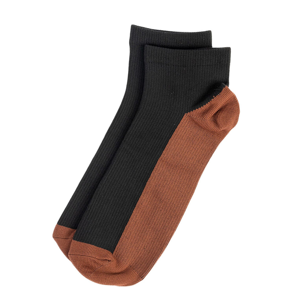 4-Pair Magic Copper Short - Long Socks (Size L-XL) - Black