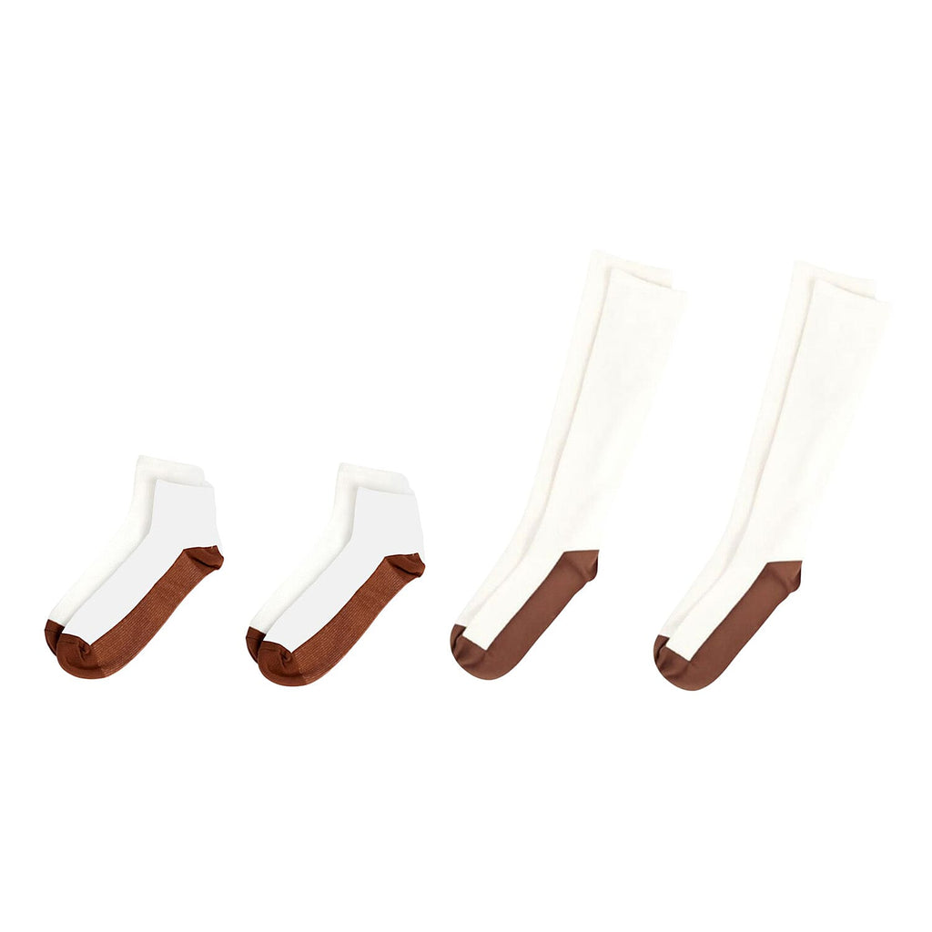 4-Pair Magic Copper Socks (Size L-XL) - White