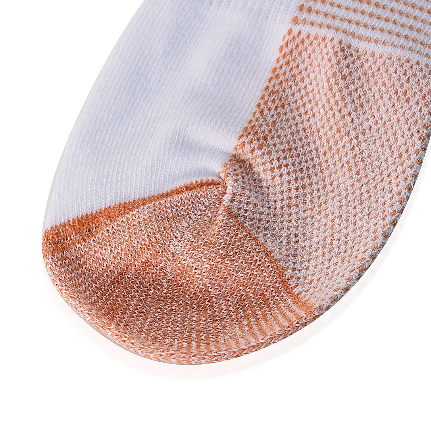 4 Pairs Antibacterial Copper Infused Compression Socks (Size S-M, 5-10) - White and Brown