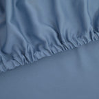 4-Piece Bamboo Bedding Set incl. Duvet Cover, Fitted Sheet & 2 Pillowcases (Double) - Light Blue