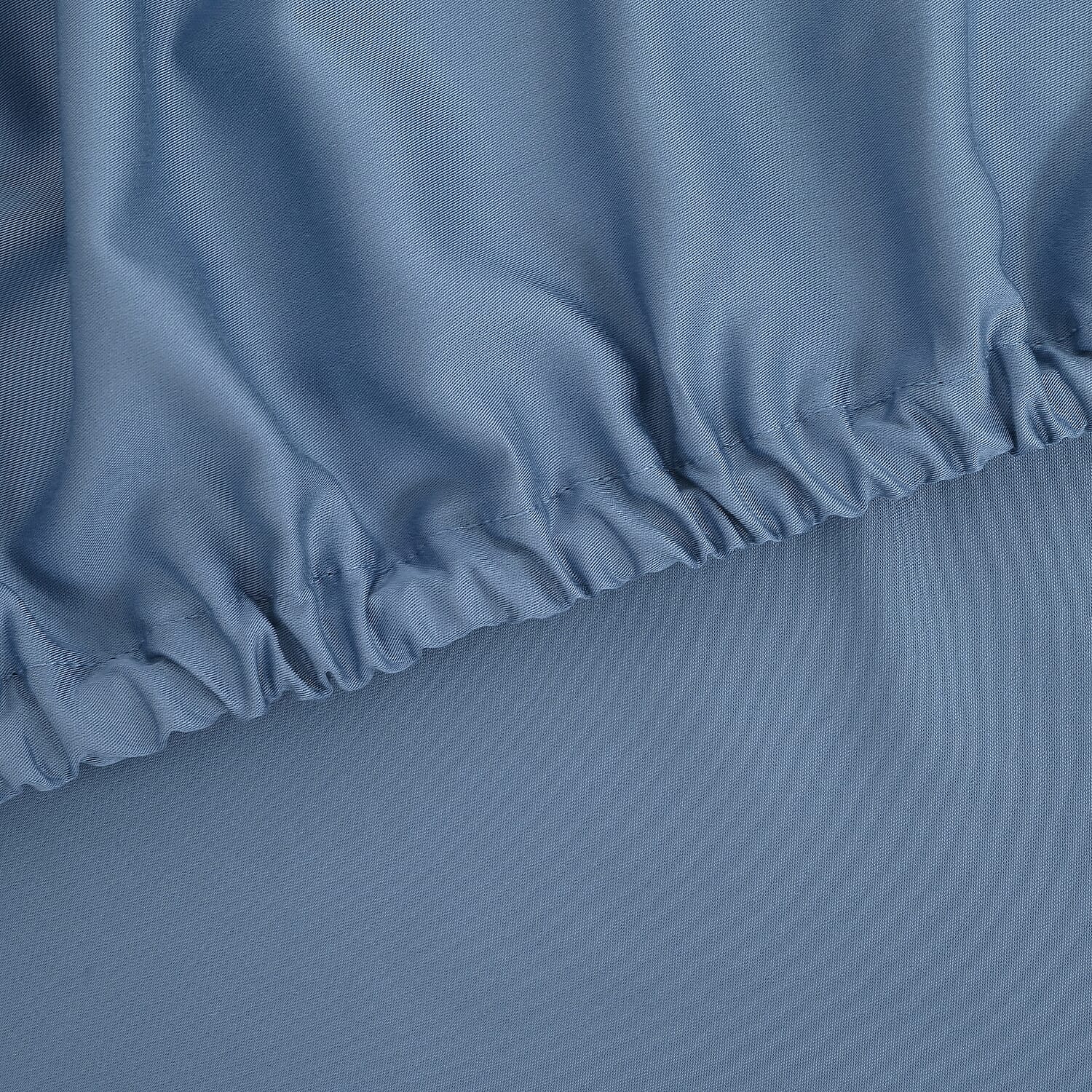4-Piece Bamboo Bedding Set incl. Duvet Cover, Fitted Sheet & 2 Pillowcases (Double) - Light Blue