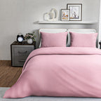 4-Piece Bamboo Bedding Set incl. Duvet Cover, Fitted Sheet & 2 Pillowcases (King) - Blush