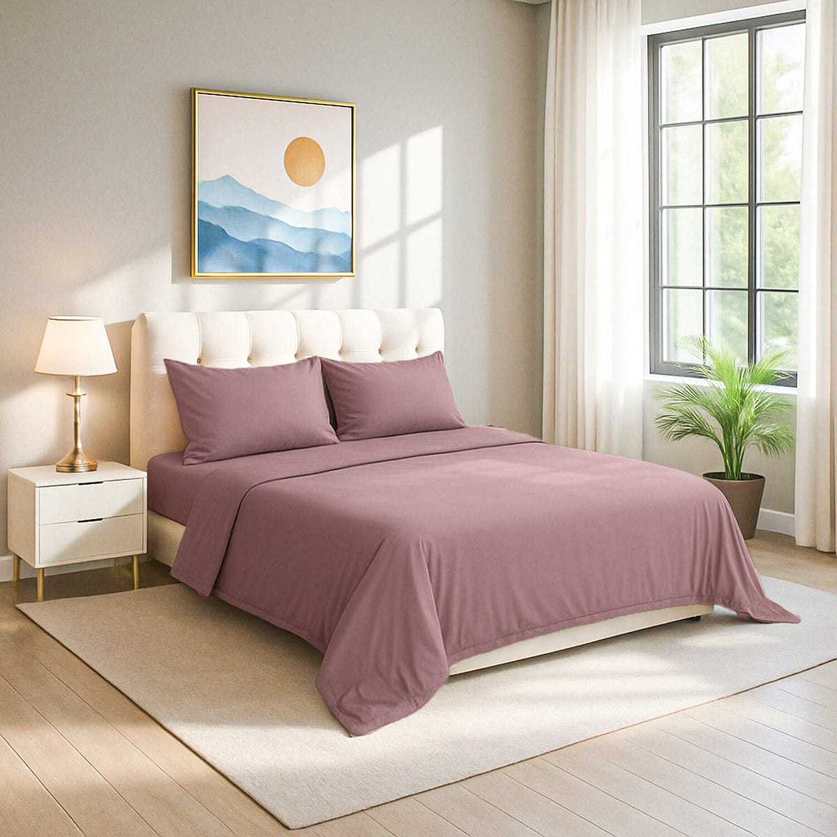 4-Piece Bamboo Bedding Set incl. Duvet Cover