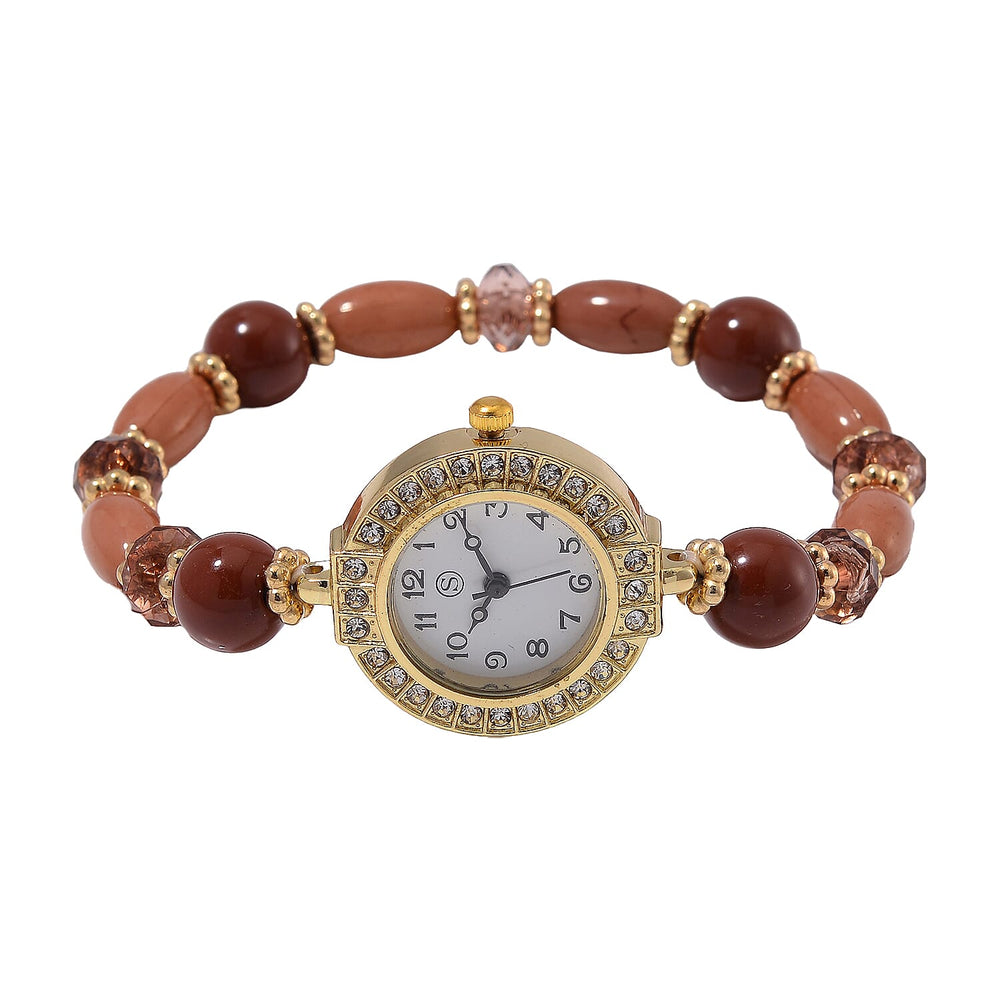 CYBER MONDAY MEGA DEAL - 4 Piece Set - STRADA Crystal Watch With 3 Crystal Bracelets - Multi