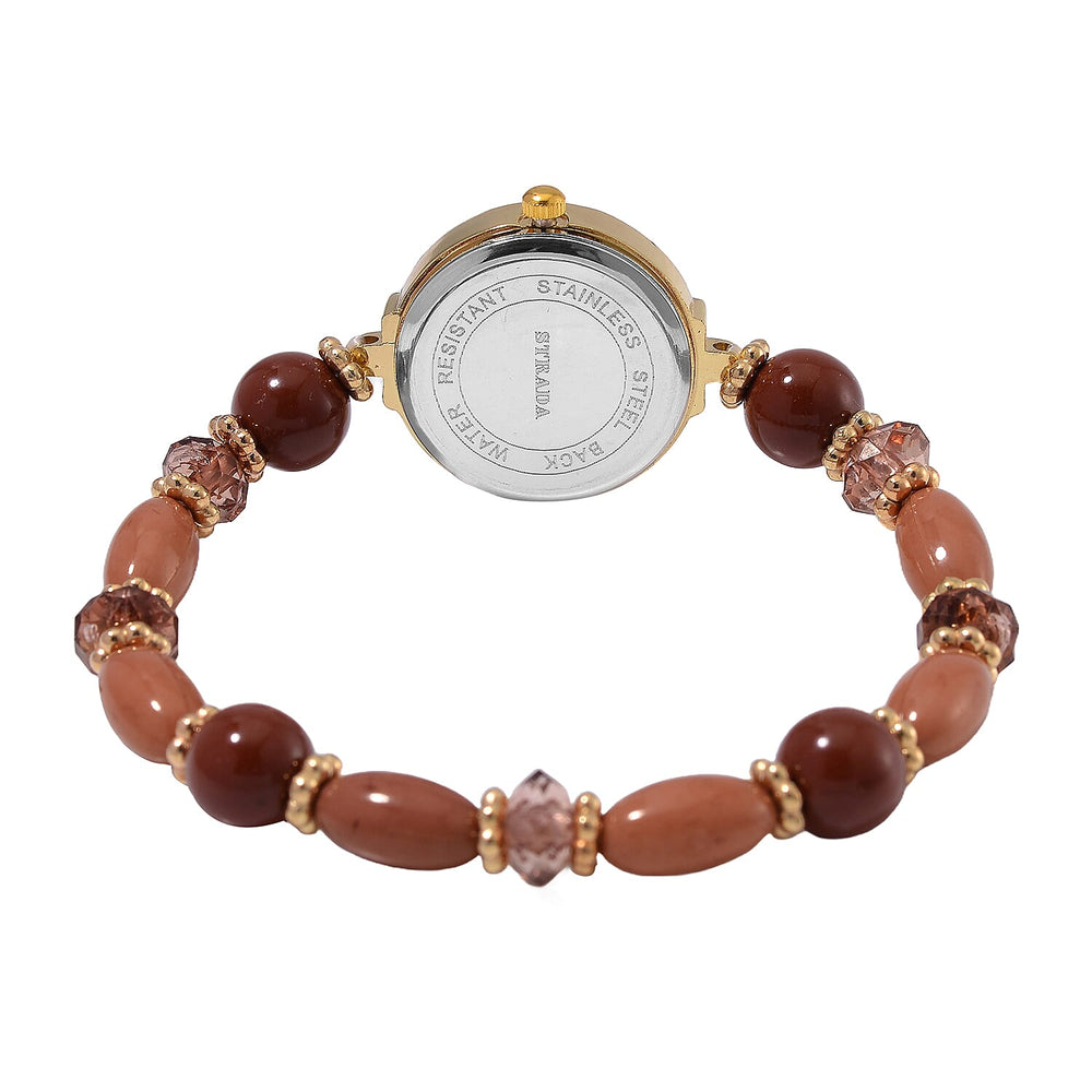 CYBER MONDAY MEGA DEAL - 4 Piece Set - STRADA Crystal Watch With 3 Crystal Bracelets - Multi