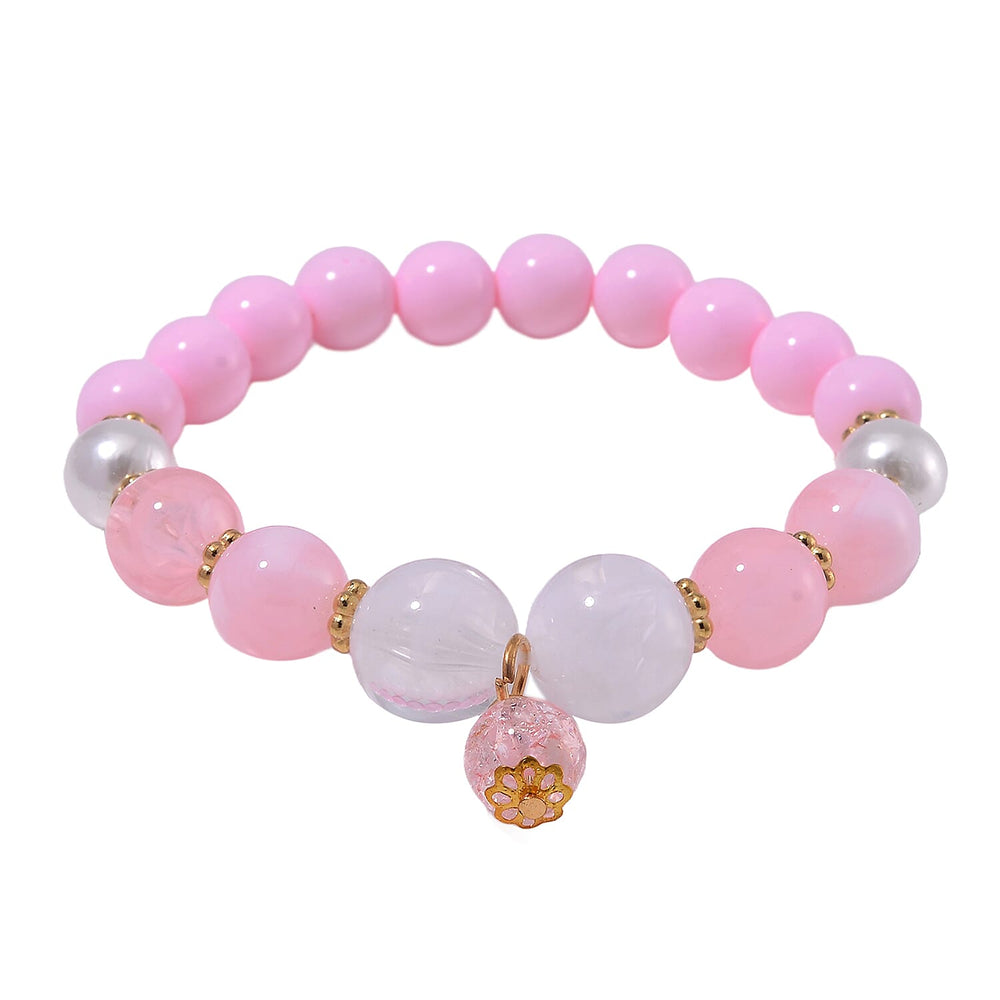 CYBER MONDAY MEGA DEAL - 4 Piece Set - STRADA Crystal Watch With 3 Crystal Bracelets - Pink