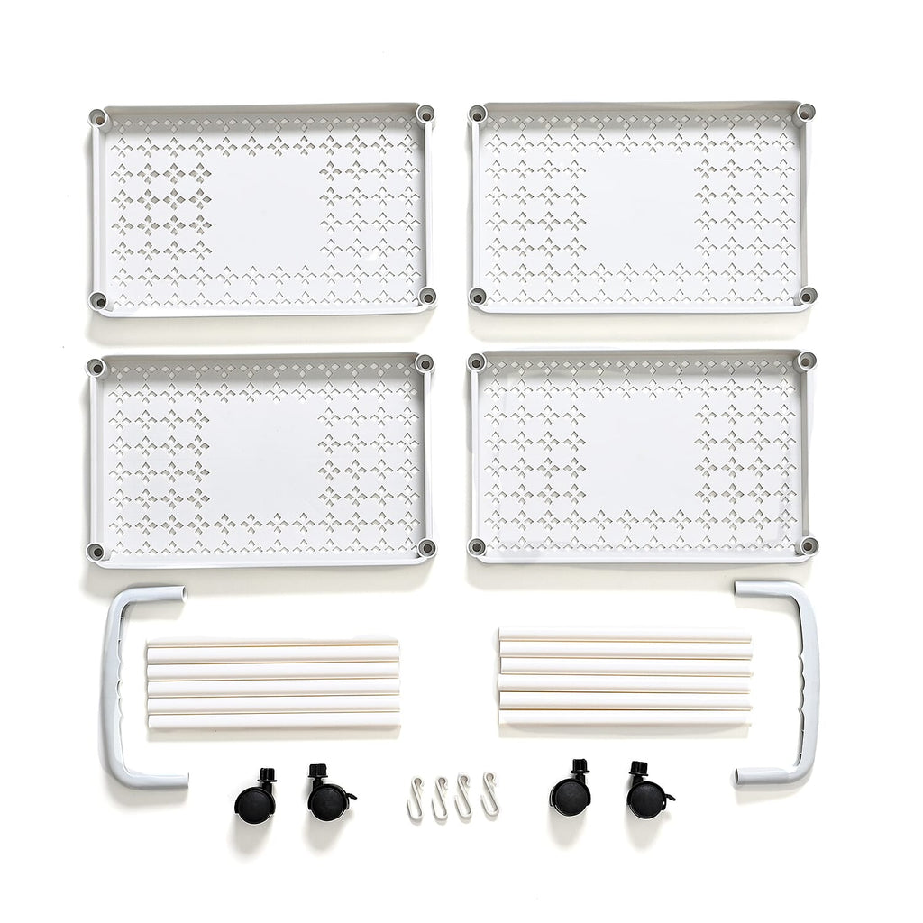4-Tier Organizer with Wheels (99cm) - White