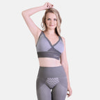 Set of 2 - SANKOM Patent Premium Bra With Lace (Size 8) - Grey (Bamboo Infused) & Black (Aloe Vera Infused)_4213963_4