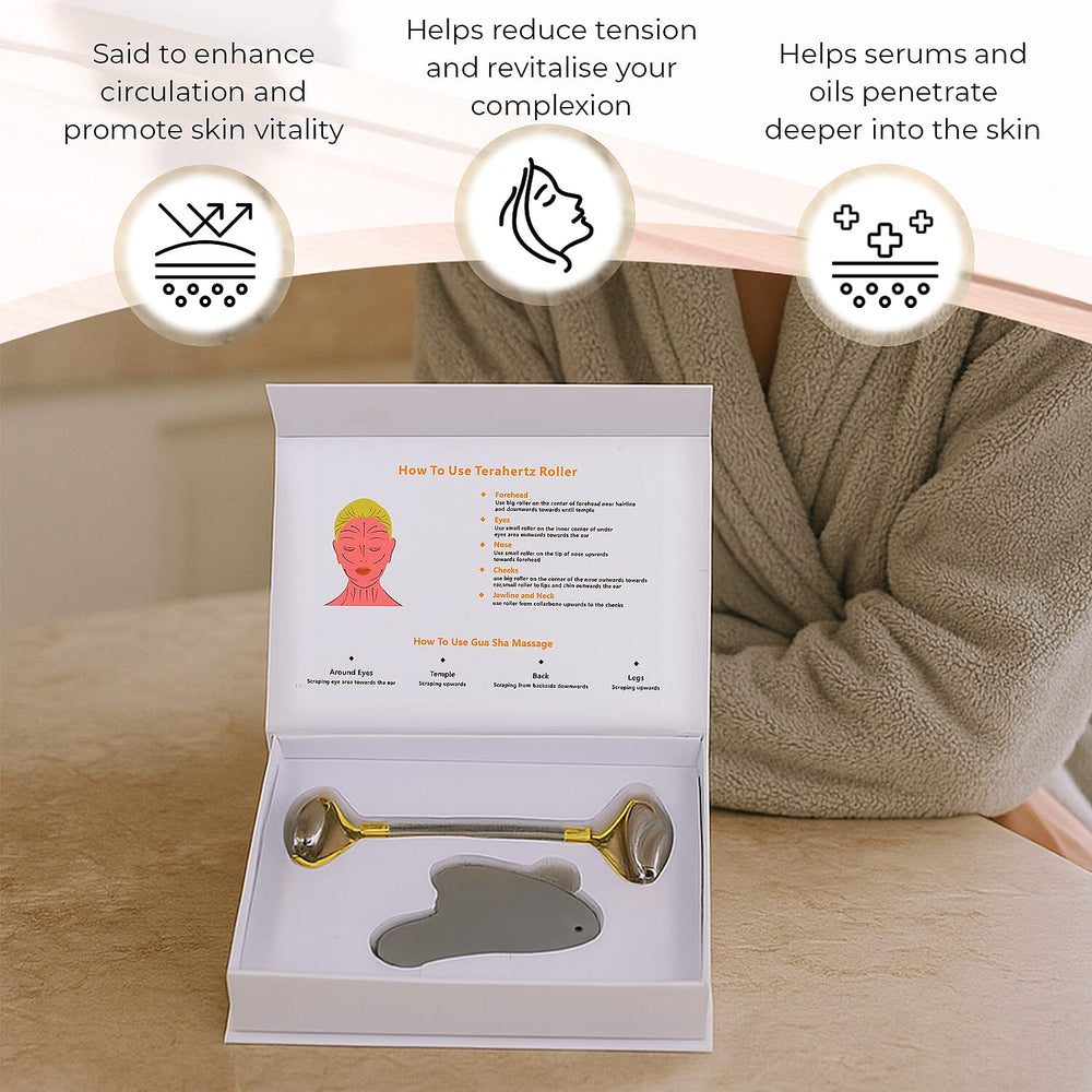 Premium Terahertz Gua Sha - Roller Set 412.25 Ct.