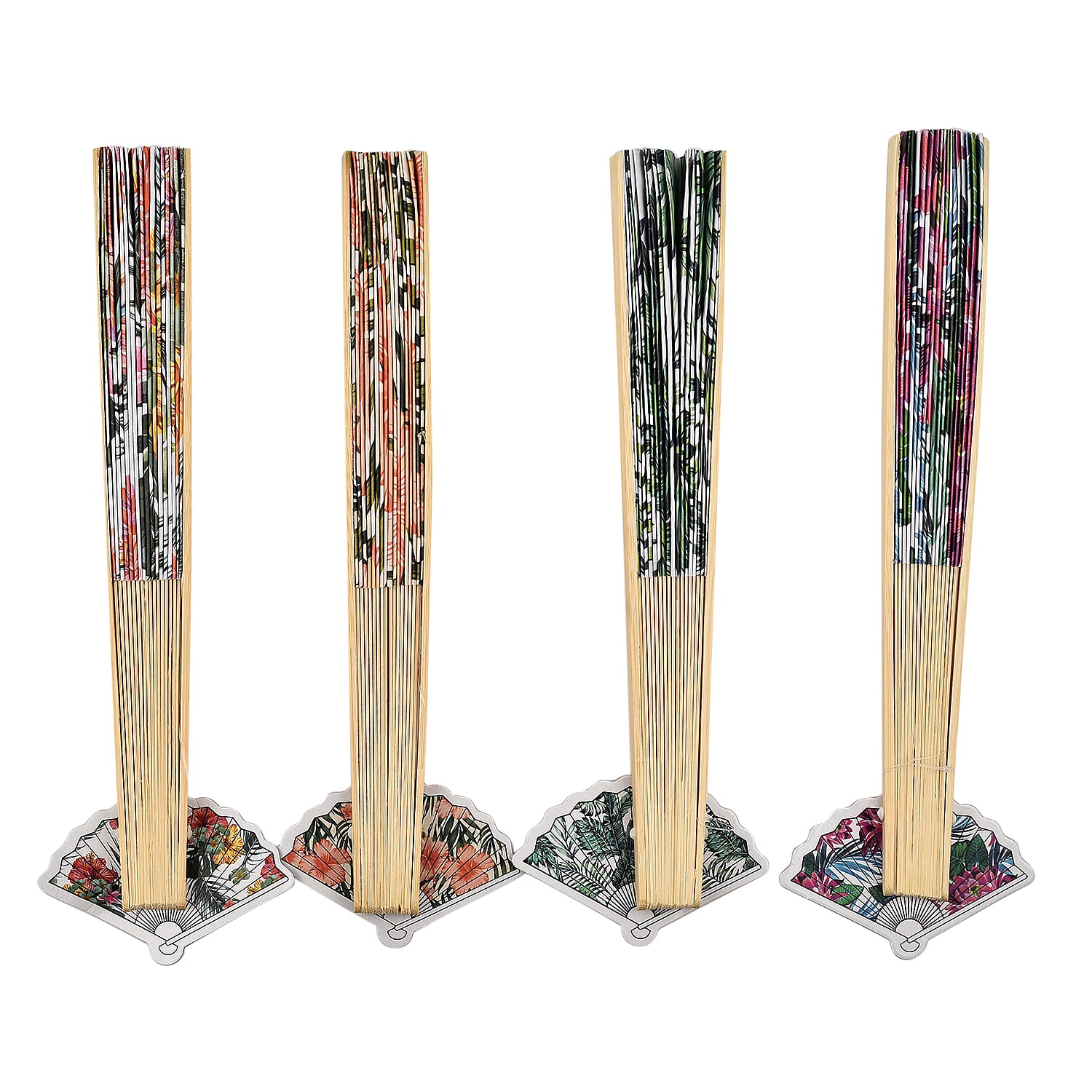 Set of 4 Decorative Hand Fans