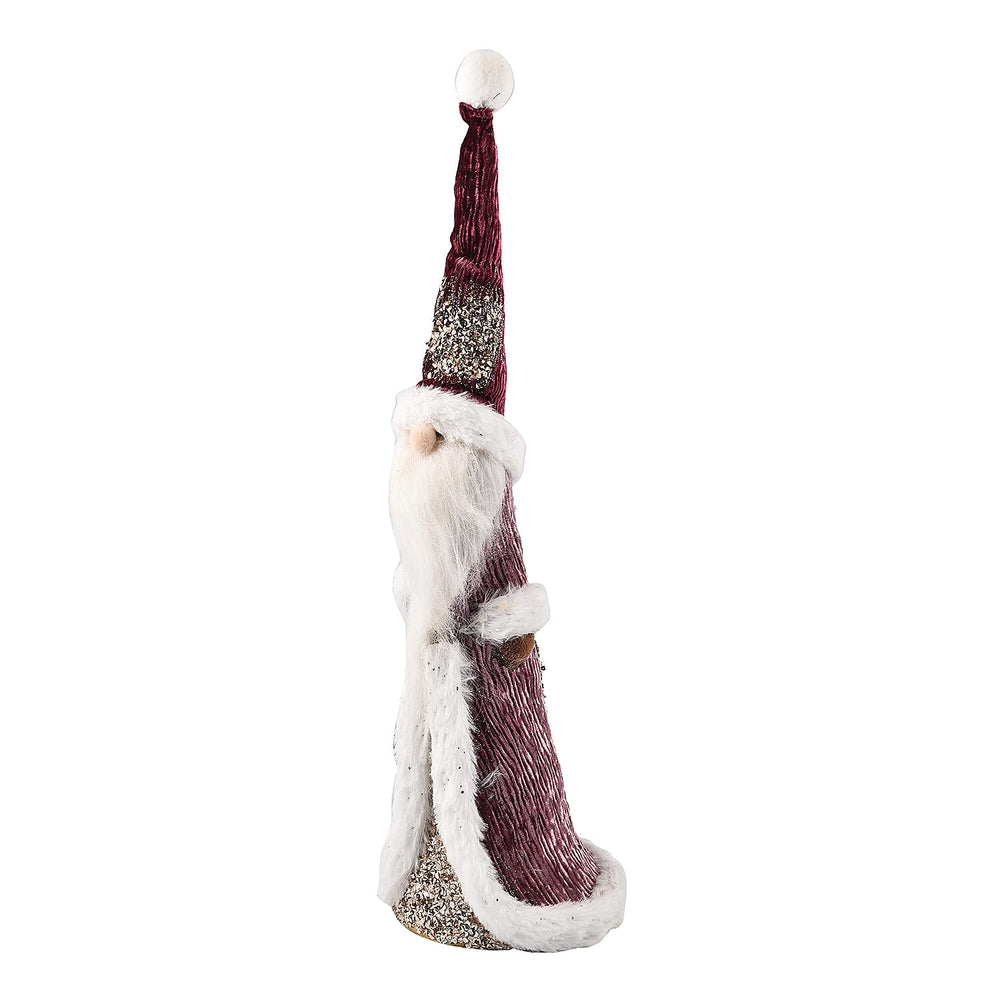 44 Cm Traditional Santa - Burgundy