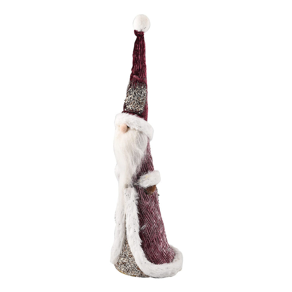 44 Cm Traditional Santa - Burgundy