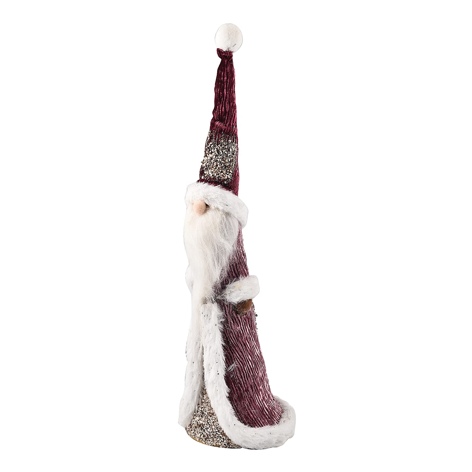44 Cm Traditional Santa - Burgundy