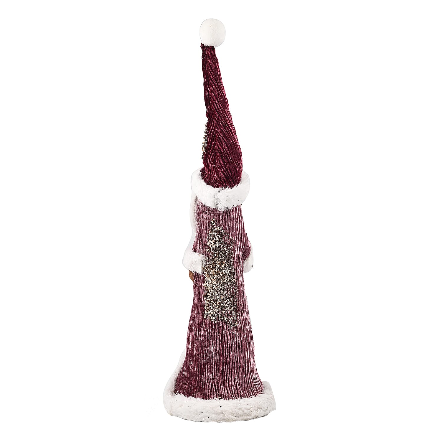 44 Cm Traditional Santa - Burgundy
