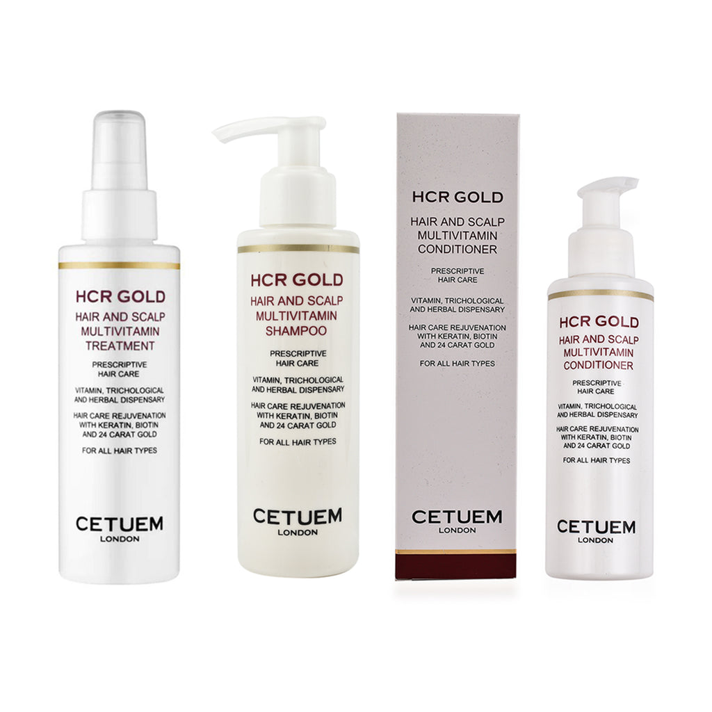 Cetuem : HCR Gold Hair & Scalp Multivitamin Shampoo, Conditioner and Treatment_440000500