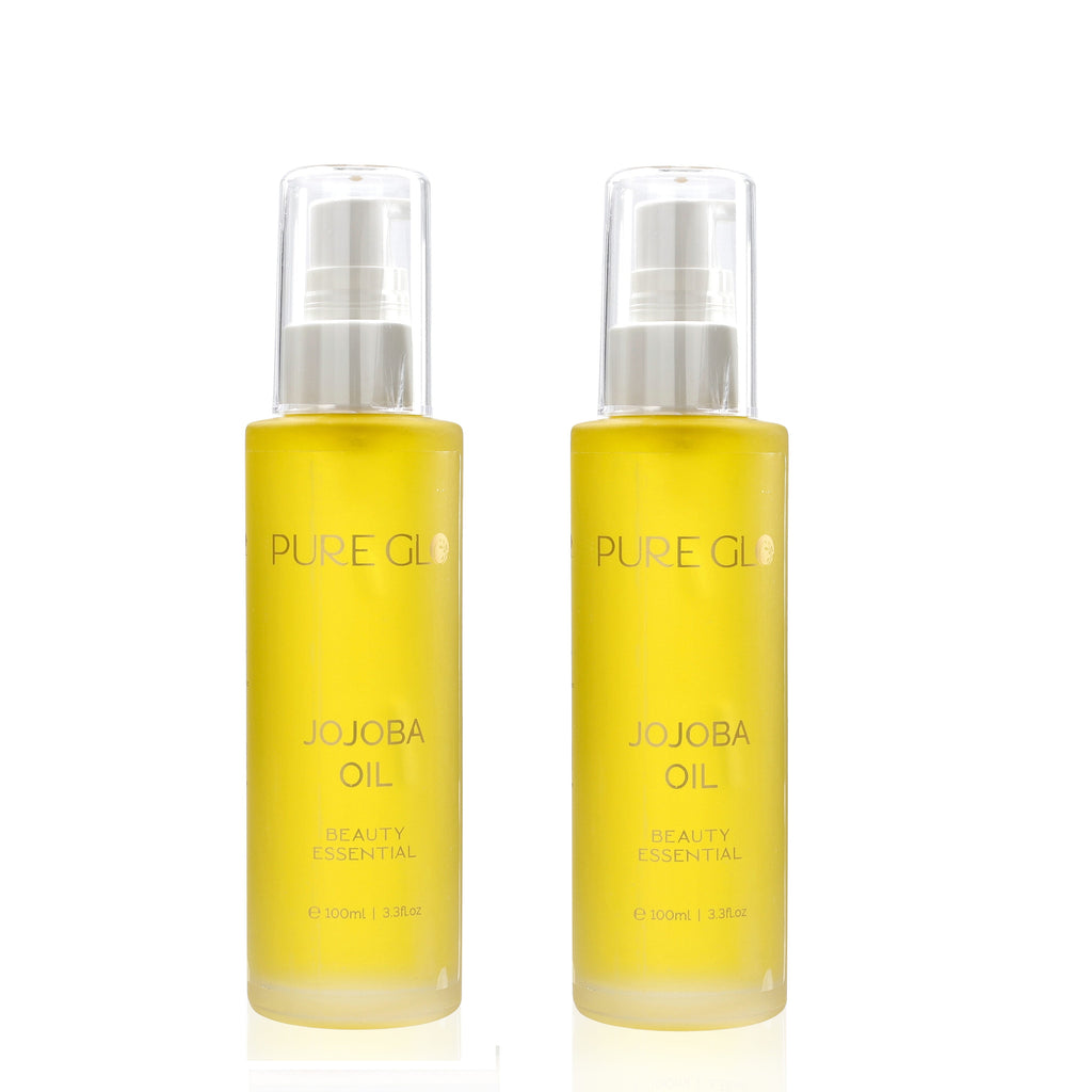 BACK IN STOCK Set of Two Pure Glo Cold Pressed Natural Jojoba Oil Volume - 100 ml each
