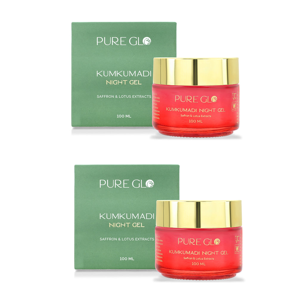 Pack of Two-Pure Glo Kumkumadi Night Gel - 100ml_440001266