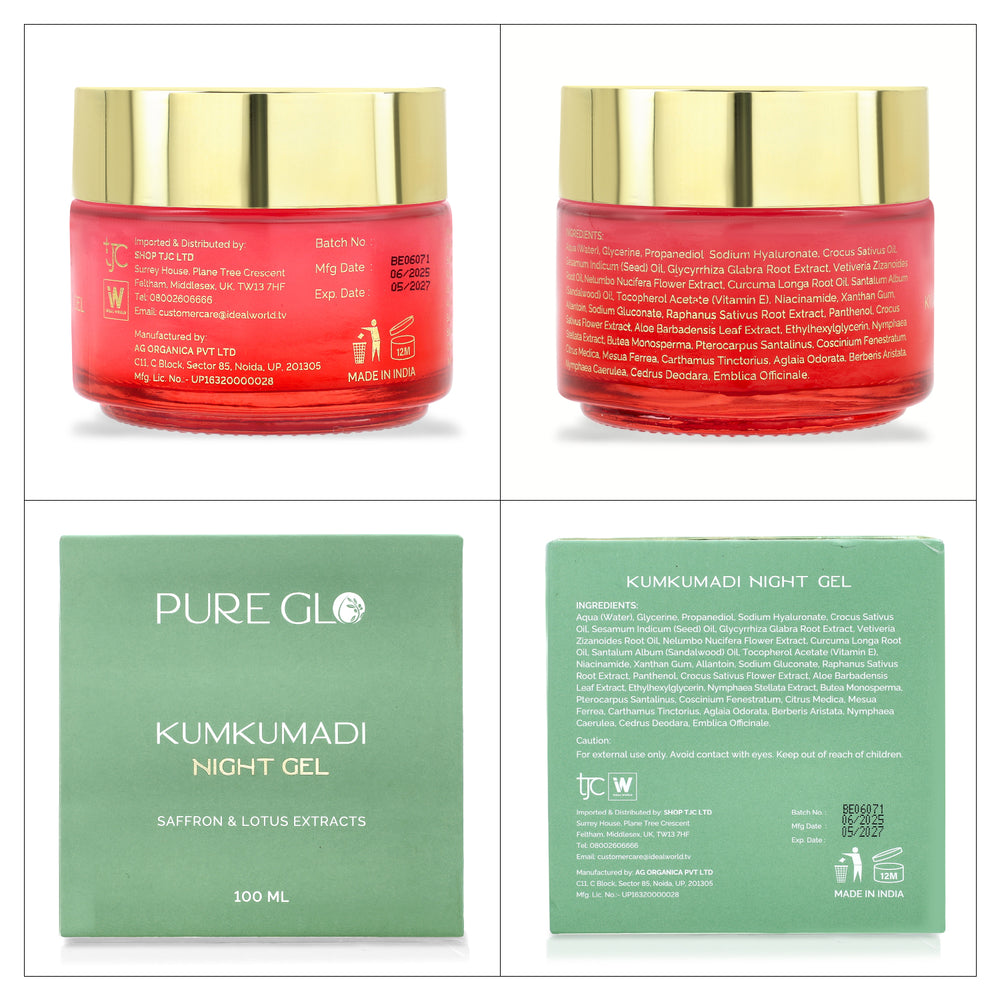 Pack of Two-Pure Glo Kumkumadi Night Gel - 100ml_440001266_7