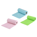 3 Pack -Tear-Away Reusable Microfiber Cleaning Cloths Roll - 30 Sheets (30x30cm) - Yellow, Green and Pink