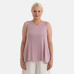 Saver Duo - Styled by Round Neck Sleeveless Blouse (One Size) - Grey and Pale Mauve_440001503_1