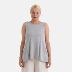 Saver Duo - Styled by Round Neck Sleeveless Blouse (One Size) - Grey and Pale Mauve_440001503_2