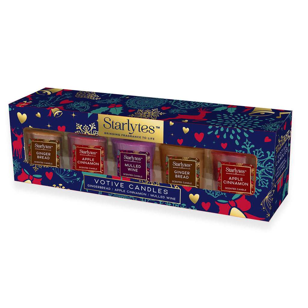 2 Pack - Starlytes Christmas Tree Votive Candles Set 6 x 52g Candles - Approx Burn Time 8 Hours Each and Starlytes Christmas Tree Votive Candles Set 5 x Candles - Approx Burn Time 8 Hours Each_440001506_2