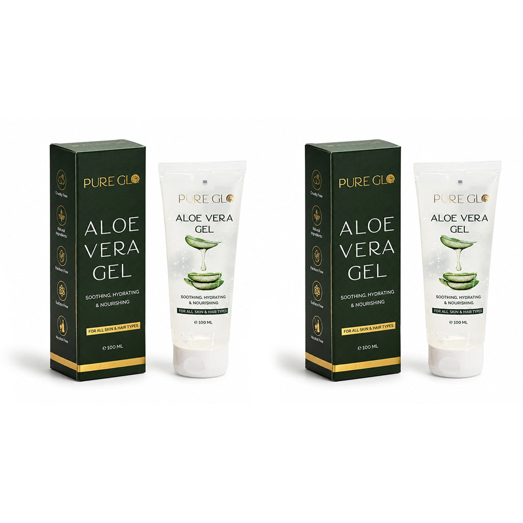 Pack of 2 - PureGlo Aloe Revital Soothing Gel - Aloevera Gel, Hydrating & Nourishing (100ml/3.38oz)_440001508