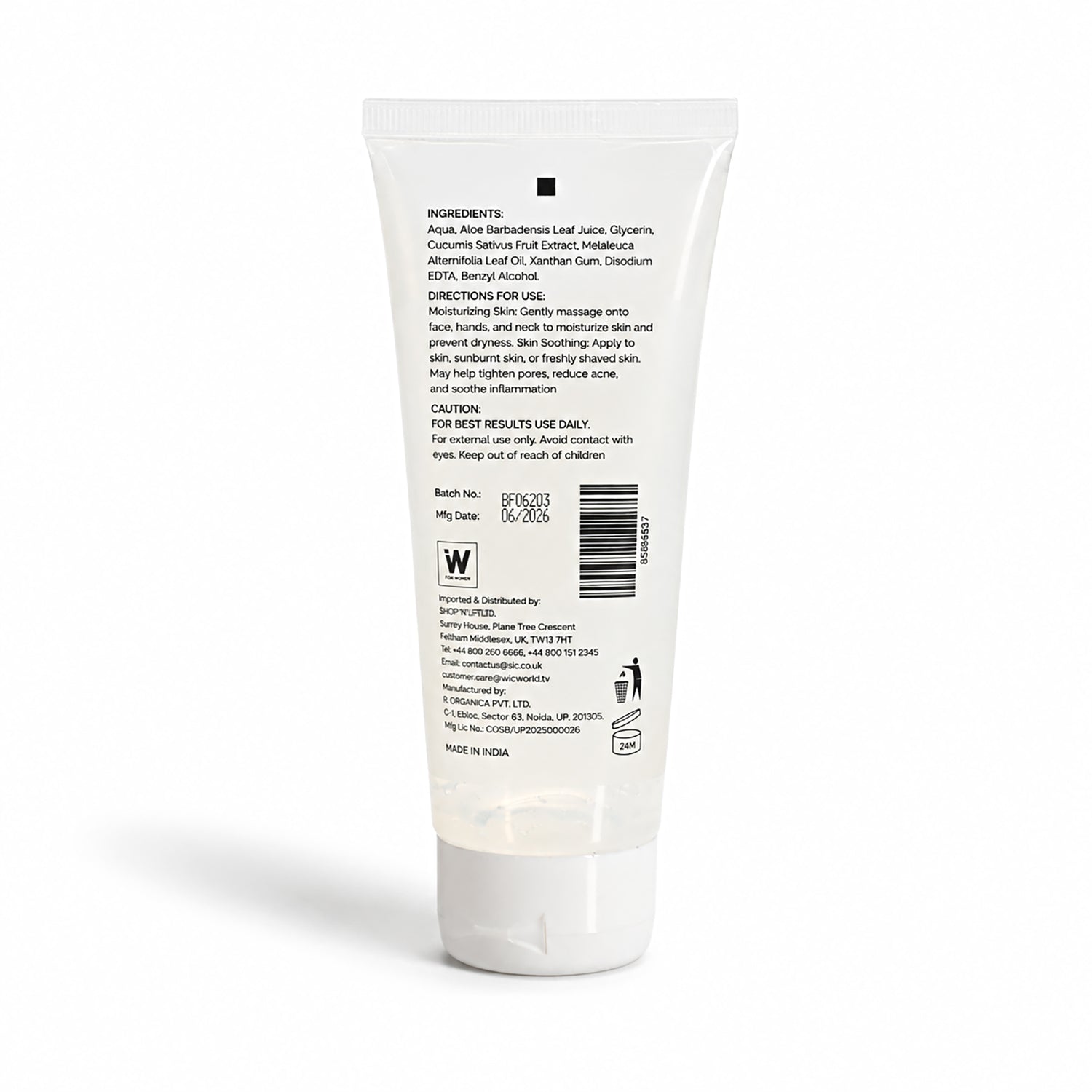 Pack of 2 - PureGlo Aloe Revital Soothing Gel - Aloevera Gel, Hydrating & Nourishing (100ml/3.38oz)_440001508_3