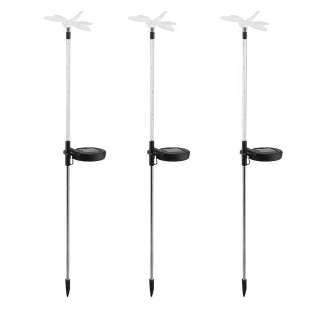 3 Pack - Solar Colour Changing Dragonfly Solar Garden Stake Light_440001510