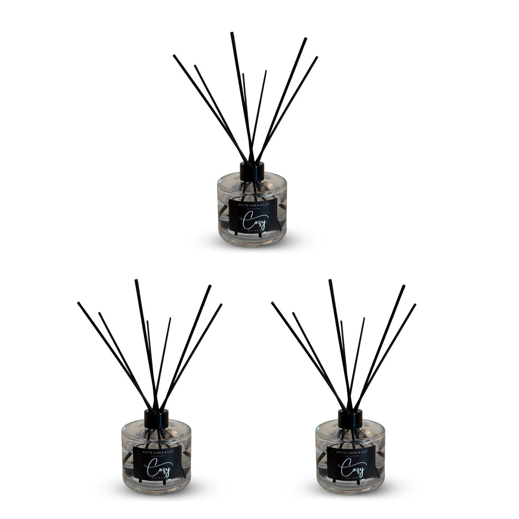 3 Pack - Cozy Maison Diffuser (50ml) - White Linen & Lily_440001511