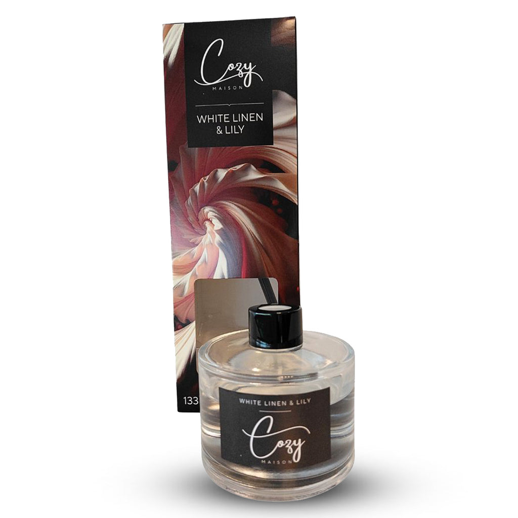 3 Pack - Cozy Maison Diffuser (50ml) - White Linen & Lily_440001511_1